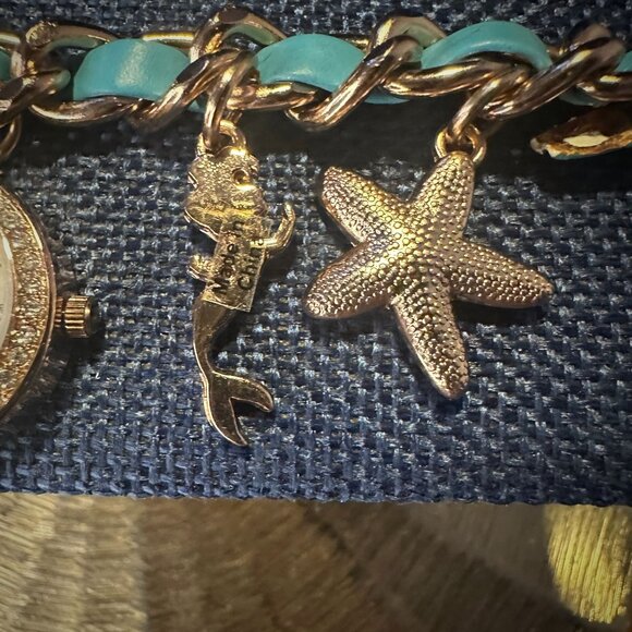 Disney Ariel Charm Bracelet Watch with Ocean Charms – Accutime - Picture 5 of 5